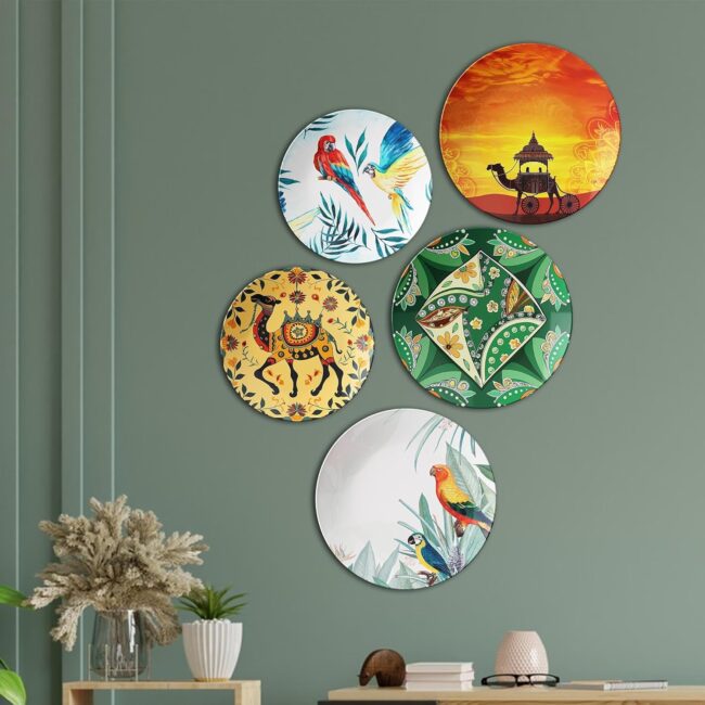Birds and Camels | Home Decoration | Living Room Wall Decoration | Décor Items | Gift Items (Set of 5) - Image 5
