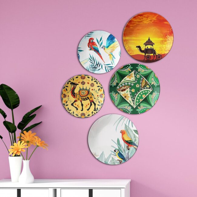 Birds and Camels | Home Decoration | Living Room Wall Decoration | Décor Items | Gift Items (Set of 5) - Image 4