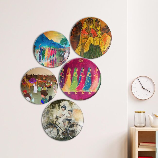 My Indian Journey | Home Decoration | Living Room Wall Decoration | Décor Items | Gift Items (Set of 5) - Image 2